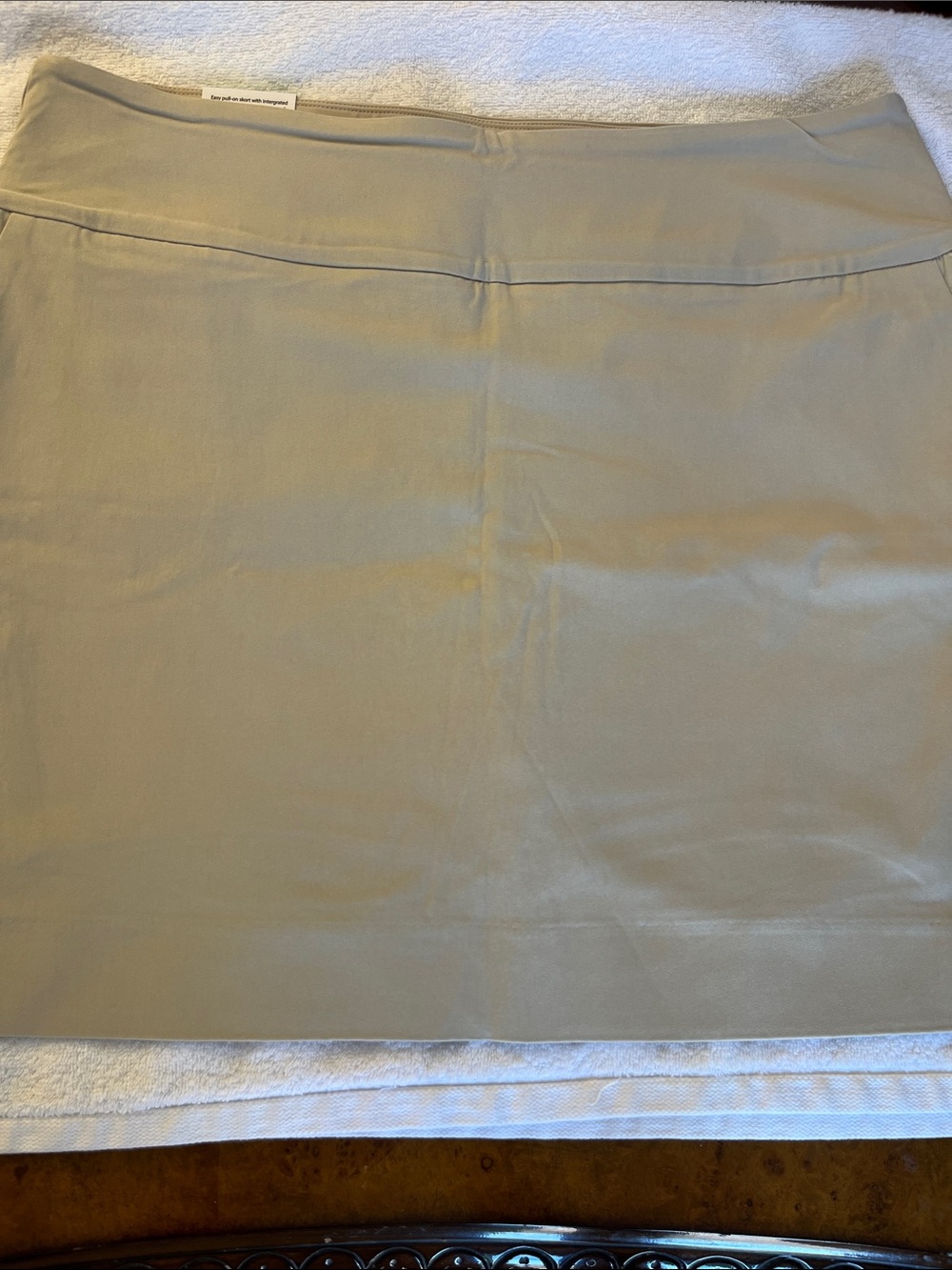 Up! Pull-On Mini Skort in Tan with Tummy Control - Picture 3 of 14